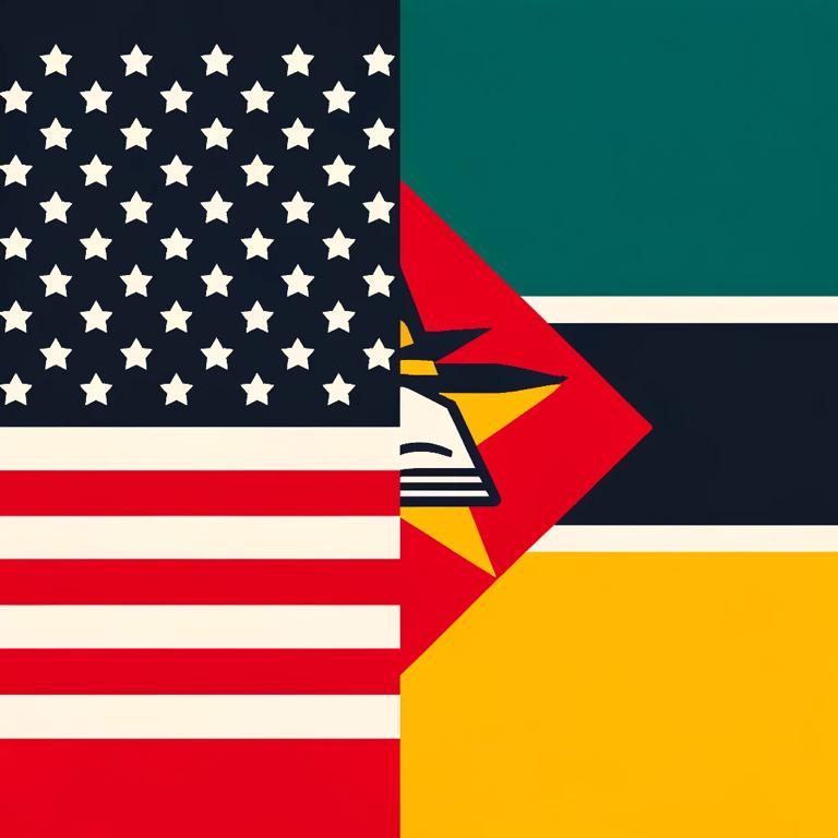United States and Mozambique flags representing health cooperation